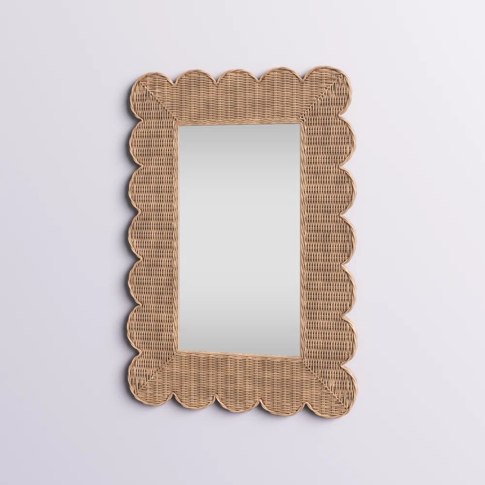 Beachcrest Home Reva Rattan Flat Wall Mirror & Reviews | Wayfair | Wayfair North America