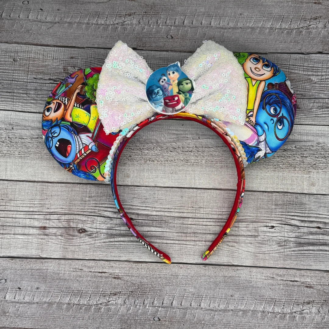 Inside Out Mouse Ears Minnie, , Sadness, Joy, Mouse, Fear, Anger, Pier, , Emotions, Magic Kingdom... | Etsy (US)