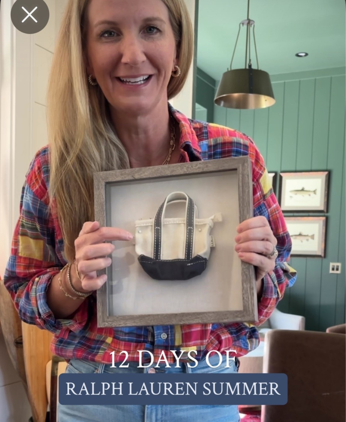 Cutest little boat tote keychain- even cuter framed!