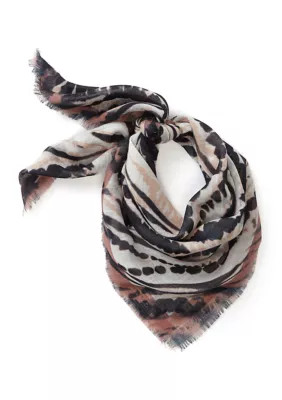 Shibori Zebra Square Scarf | Belk