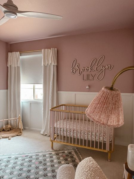 Baby Nursery Reveal! Shop the mattress, sheets, curtains, lamp, rug and name decal here! 

Newton code MELISSA50 for $50 off  

#LTKHome #LTKBaby #LTKBump