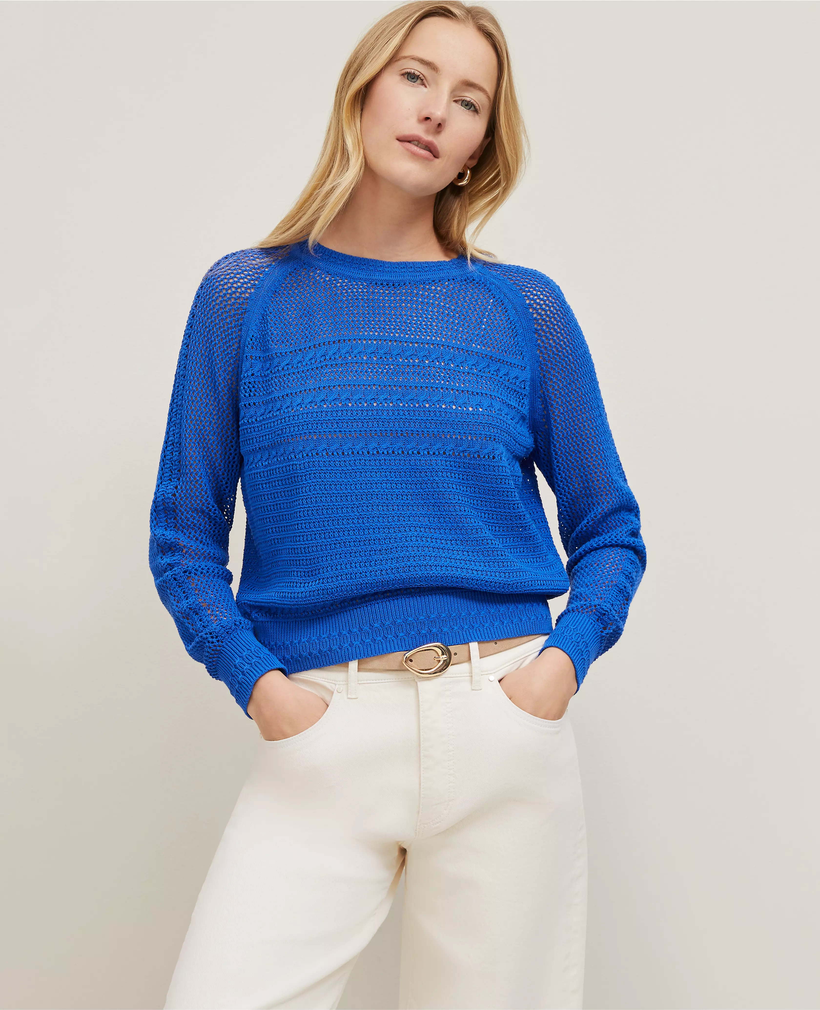 Mixed Stitch Sweater | Ann Taylor