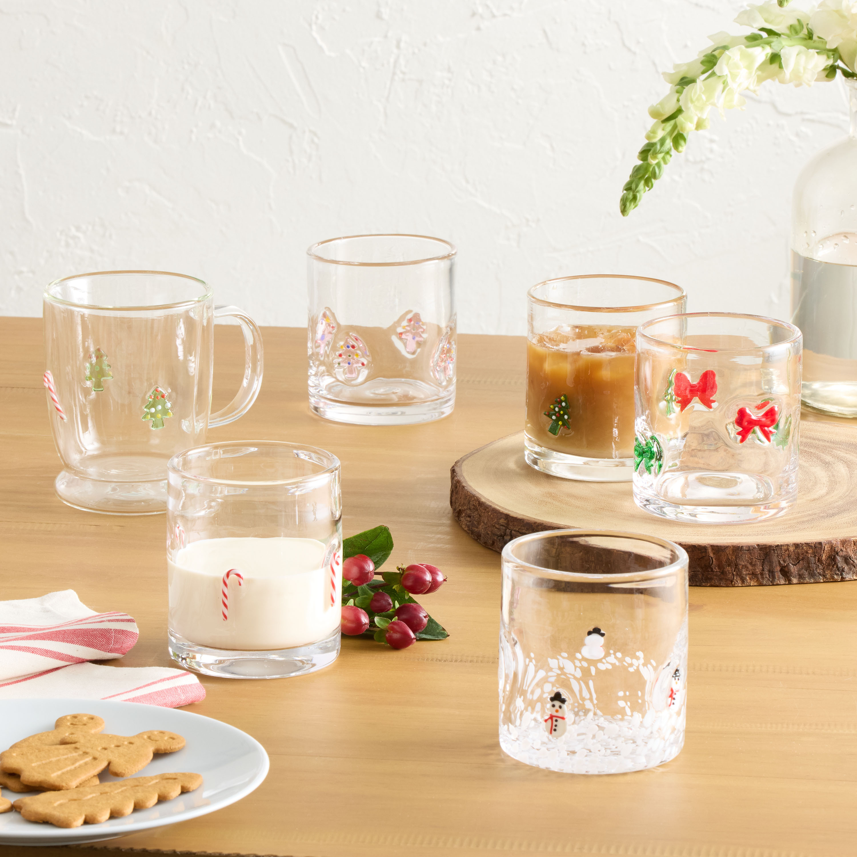 Charm Christmas Inlay Glass Dishware Collection | World Market