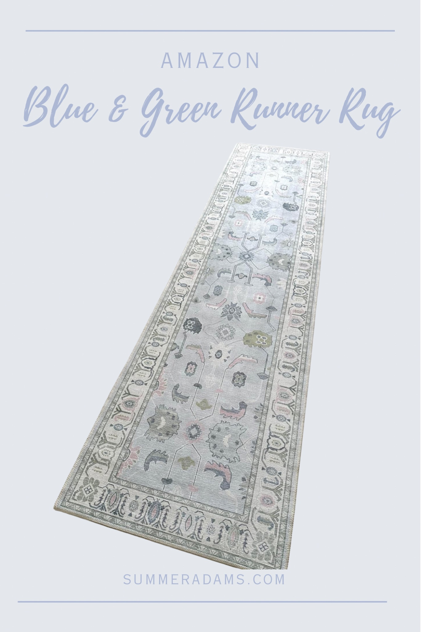 Such a beautiful blue and green runner rug for a kitchen or hallway.

#LTKStyleTip #LTKFindsUnder100 #LTKHome