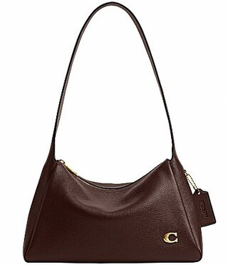 COACH Lola Polished Pebble Leather Top Zip Shoulder Bag - Maple | Dillard's