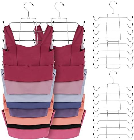ZEDODIER Tank Tops Hangers，Bra Hanger 4 Pack Metal Space Saving Hanger Bra Tank Top Holder Clos... | Amazon (US)