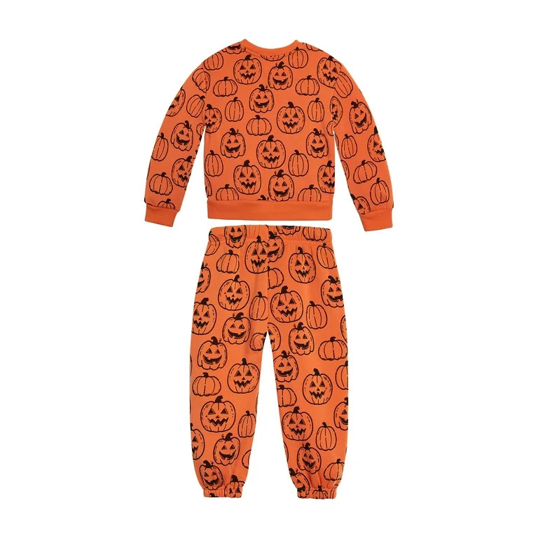 Wonder Nation Toddler Boy Halloween Sweat Set, Sizes 2T-5T | Walmart (US)