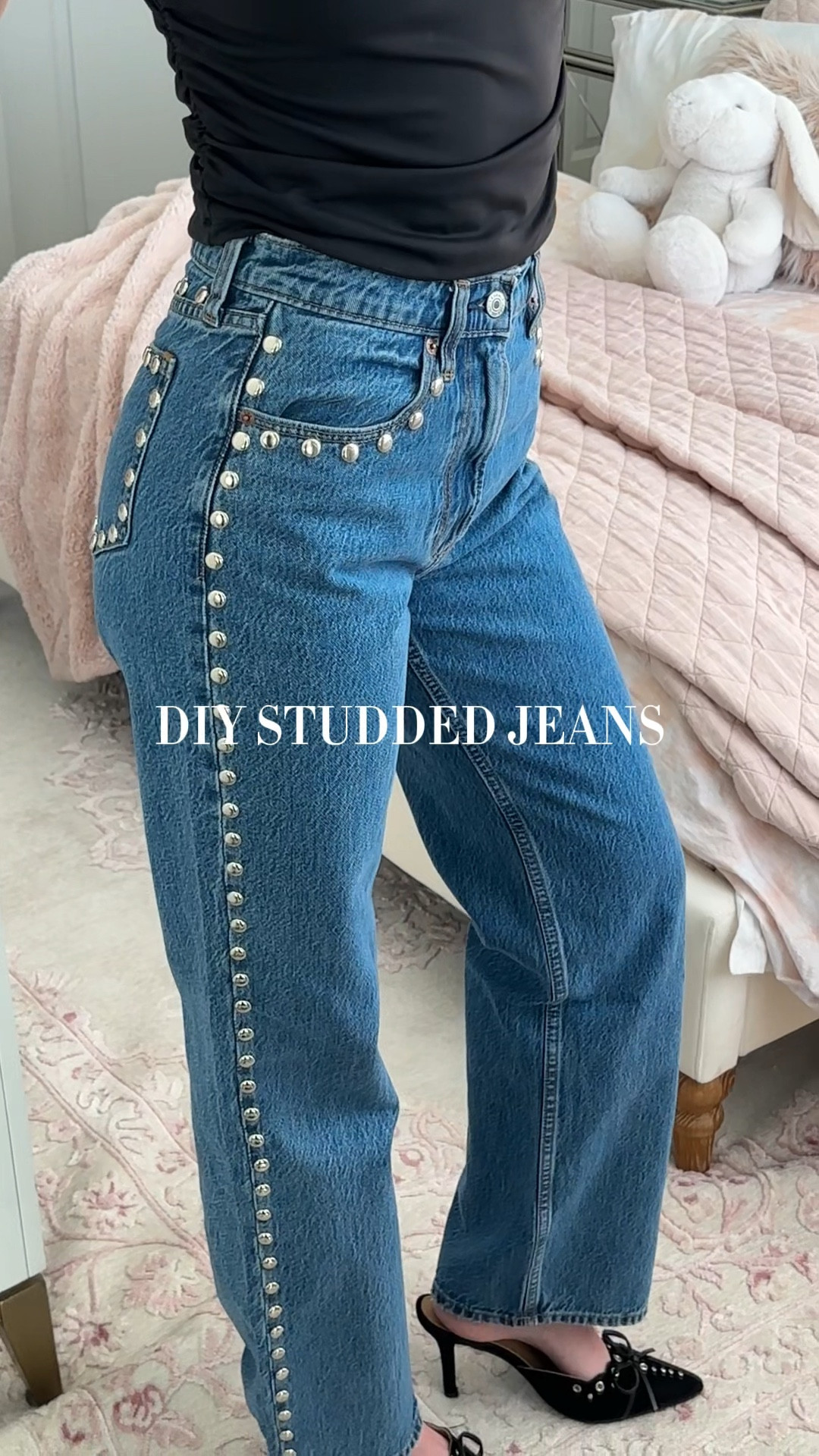 DIY Studded jeans! 👖 

#LTKStyleTip #LTKSeasonal #LTKFindsUnder100