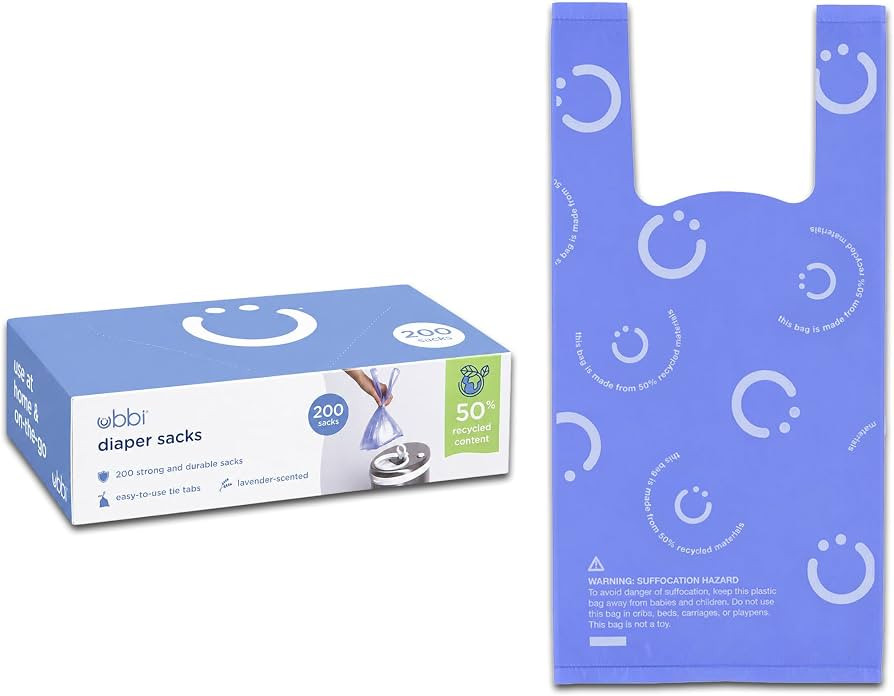 Ubbi Disposable Diaper Sacks, Lavender Scented, Easy-To-Tie Tabs, Diaper Disposal or Pet Waste Ba... | Amazon (US)