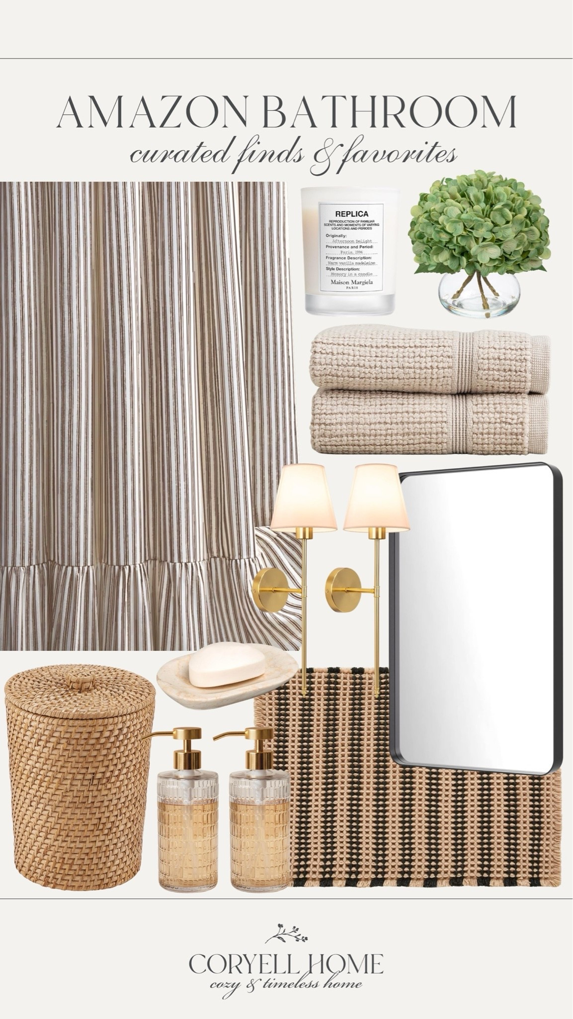 The prettiest Amazon bathroom finds for a curated refresh! I love these neutral finds for our neutral home — prettiest Amazon home finds! 🤎