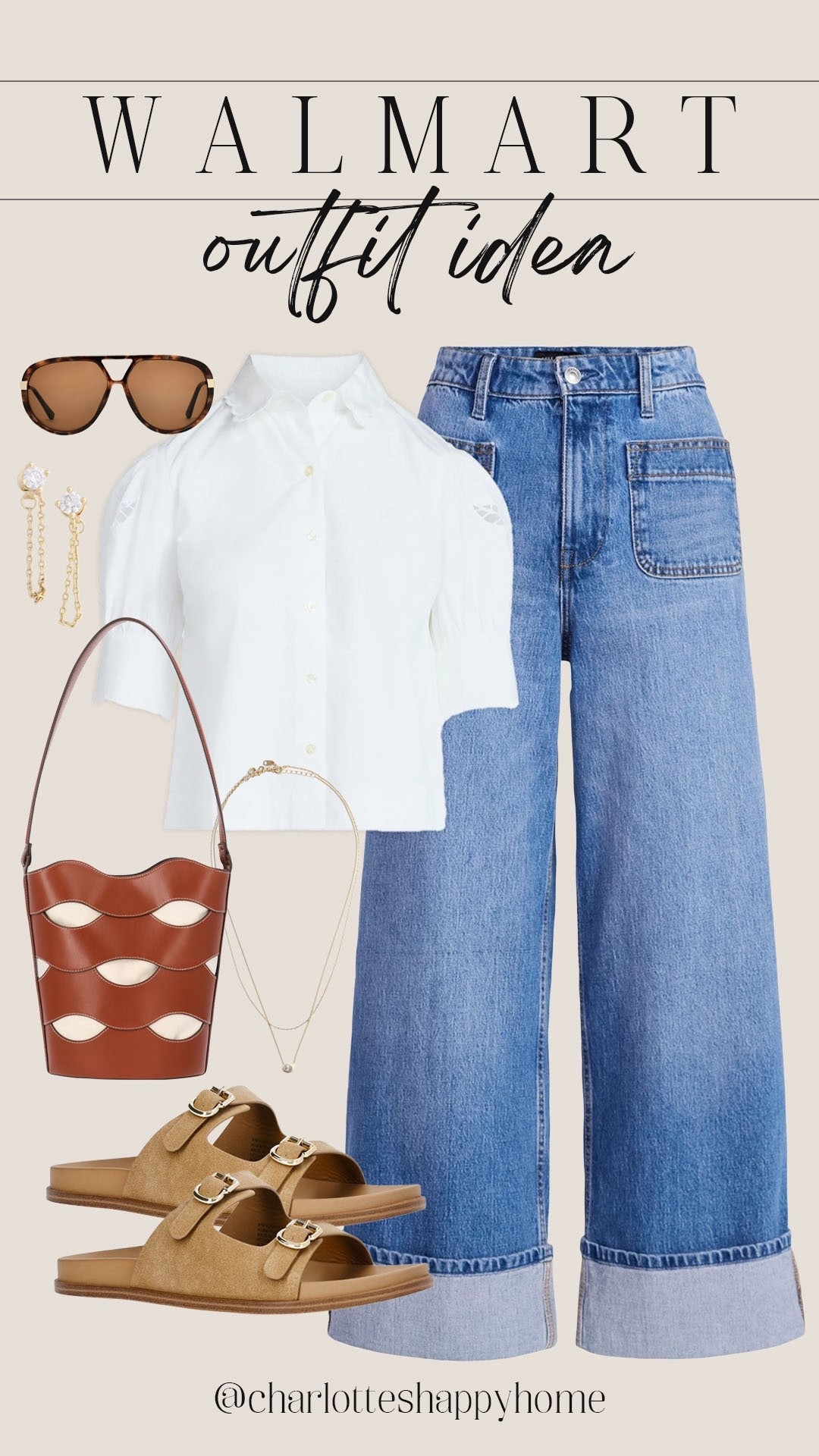 The most chic, neutral spring outfit idea from Walmart! 

#walmartfinds

Walmart finds. Walmart fashion. Walmart spring style. Walmart designer inspired handbag  

#LTKootd #LTKgrwm #LTKSeasonal