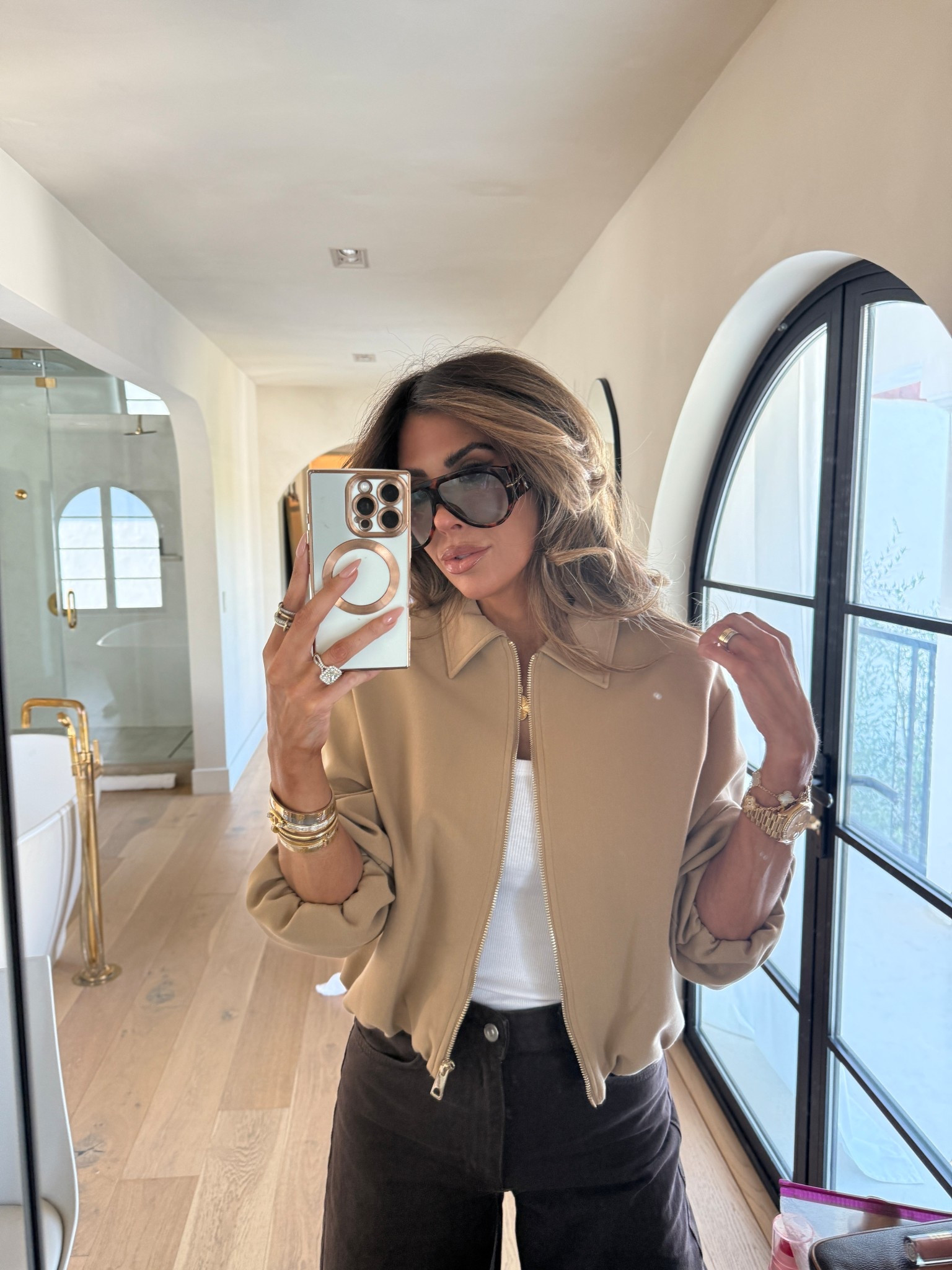 Small in tank and jacket and size 4 in the jeans!

#LTKFindsUnder100 #LTKSeasonal #LTKStyleTip