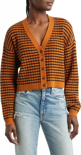 Treasure & Bond Stripe Cotton Blend Rib Cardigan | Nordstrom | Nordstrom