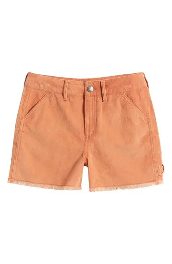 Treasure & Bond Kids' Frayed Corduroy Utility Shorts in Rust Clay at Nordstrom Rack, Size 10 | Nordstrom Rack