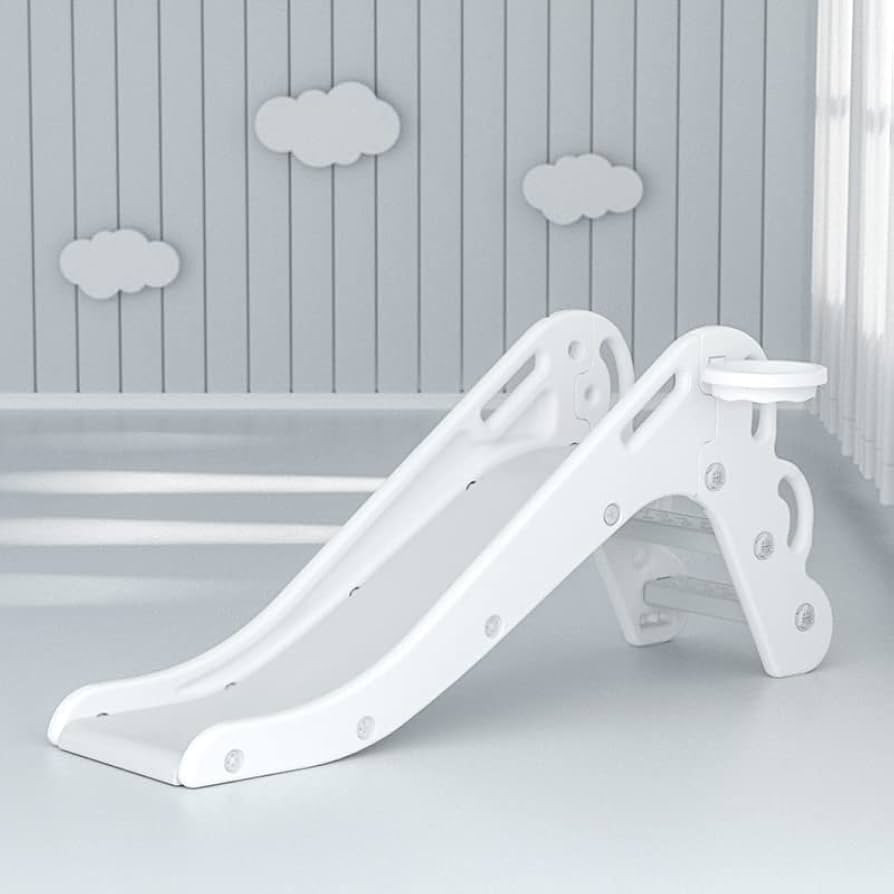 Kids First Slide for Toddlers Age 1 to 3 Years with Basketball Hoop Indoor Outdoor Playground Fre... | Amazon (US)