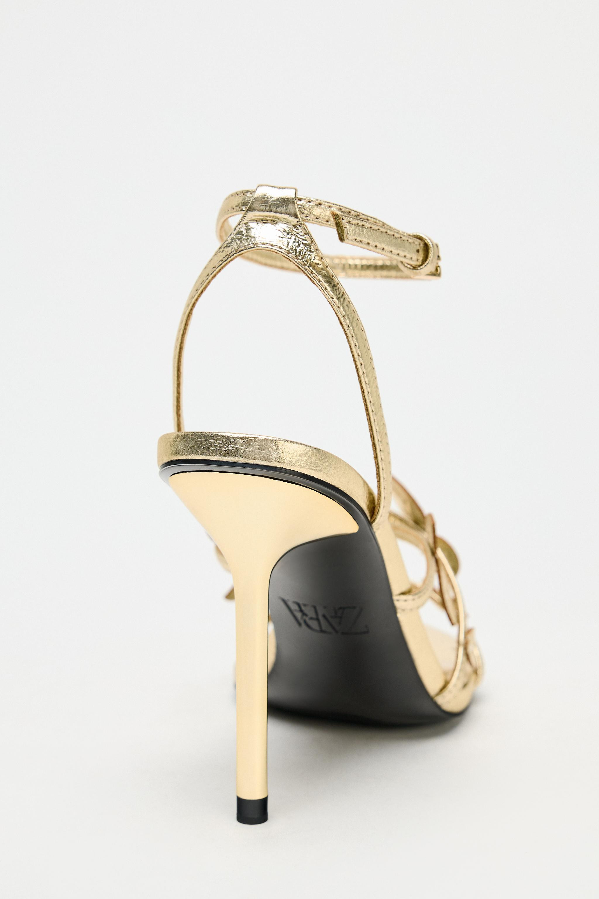 METALLIC EFFECT FANCY SANDALS | Zara US
