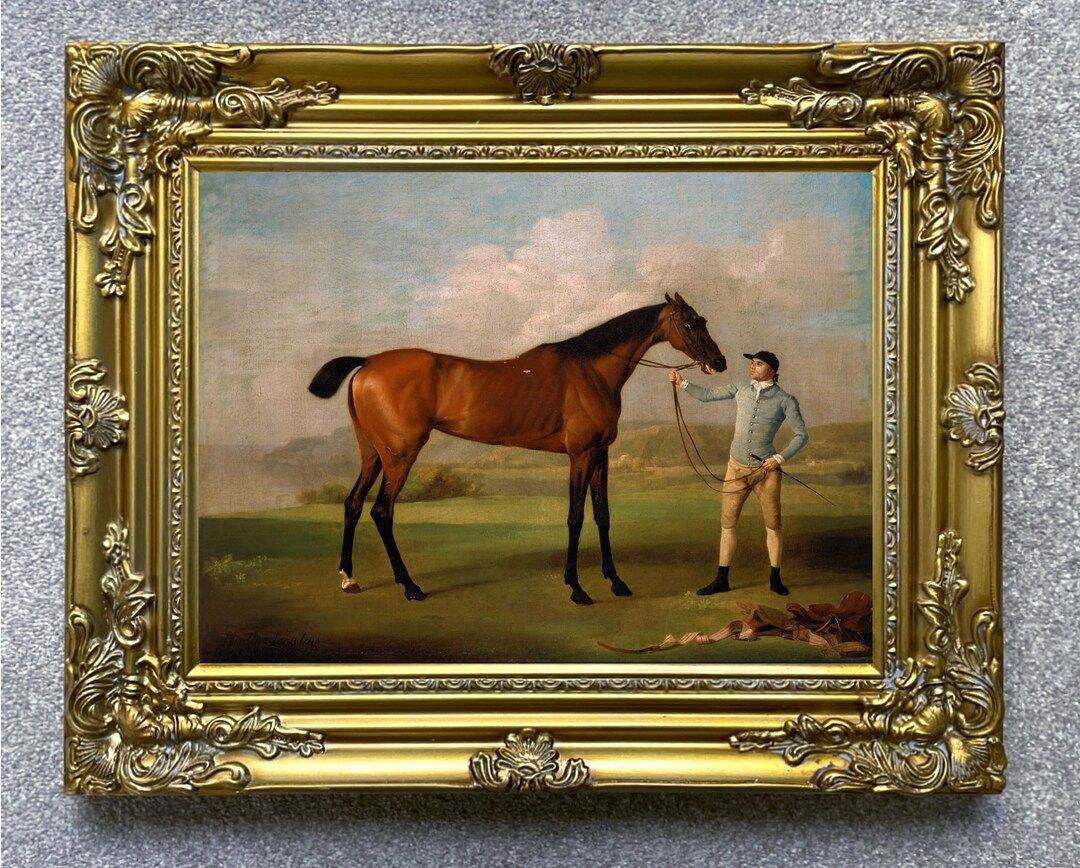 Fine Lithograph on Canvas of the Bay Racehorse Molly Long Legs - Etsy | Etsy (US)