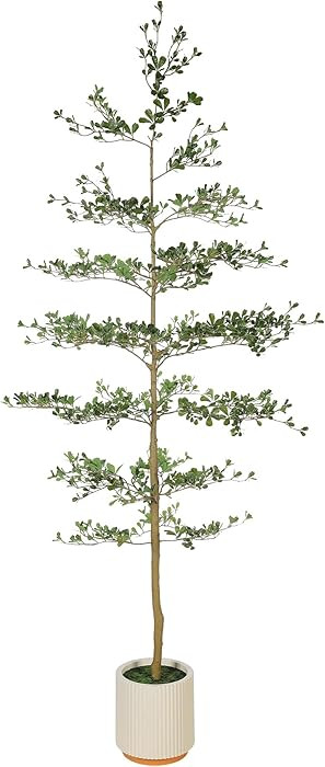 FEELEAD Faux Black Olive Tree 8ft - Large Realistic Artificial Shady Lady Tree 8 Feet with Pot Ta... | Amazon (US)