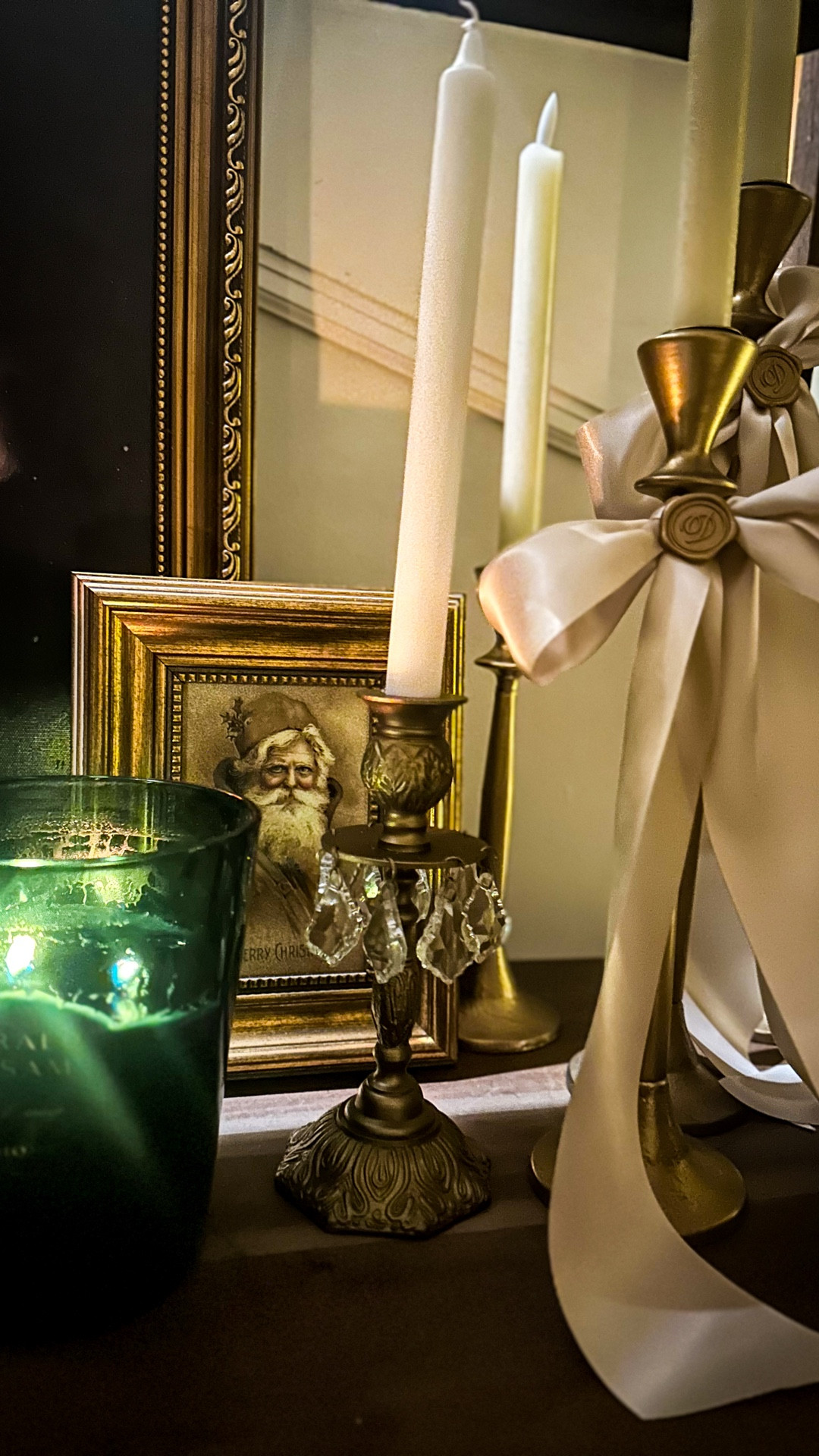 A romantic holiday set up as we close the year. Loving these loveshakefancy chandelier candle holders and the romance they add to my entry. 

#LTKSeasonal #LTKHome #LTKHoliday