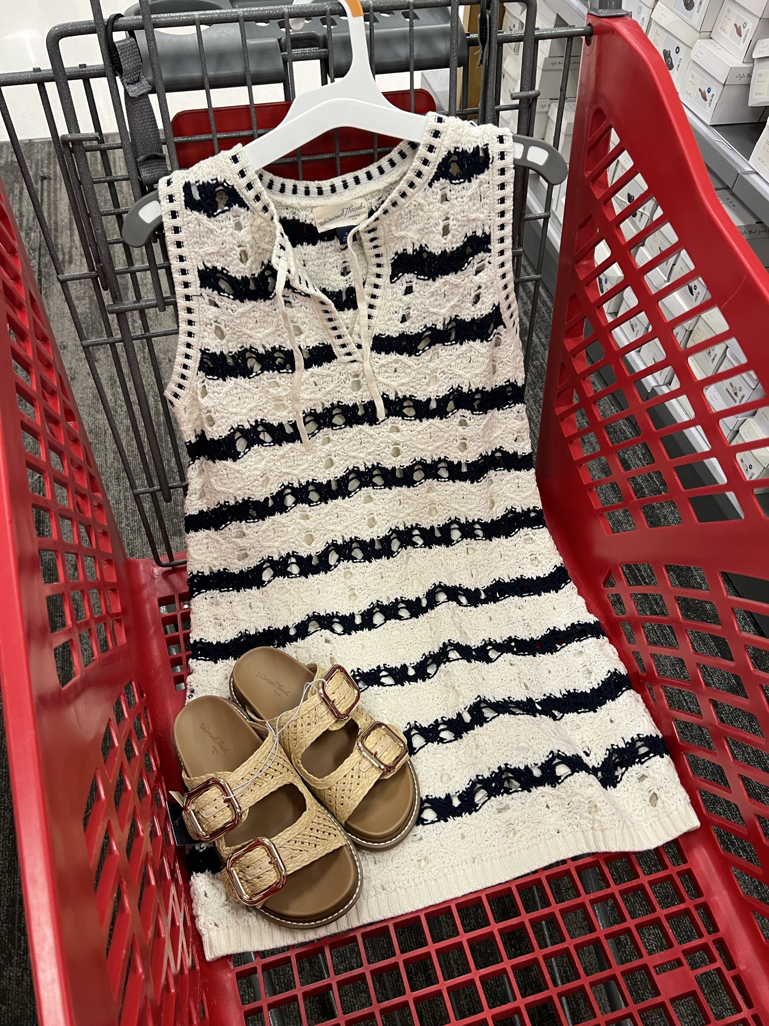 Beautiful Target crochet dress and sandals
Spring summer vacation outfit
