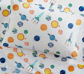 Solar System Glow-in-the-Dark Sheet Set & Pillowcases | Pottery Barn Kids
