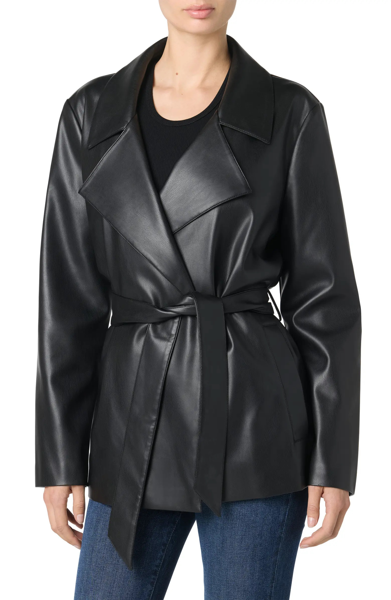 Joe's Faux Leather Crop Trench Coat | Nordstromrack | Nordstrom Rack