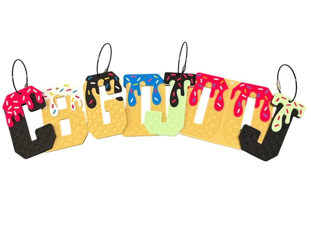 Single Number or Letter Ice Cream Drip Bag Tag/ Keychain - Etsy | Etsy (US)