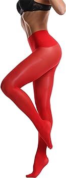 Frola Oil Shiny Stockings Pantyhose 360°Seamless Crotch High Waist Smooth Tights for Women | Amazon (US)