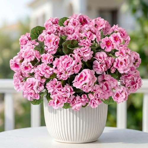 Plastic Flowers for Outdoors Home Decor Fake Plants Artificial Flowers Artificial Geraniums Outdo... | Amazon (US)