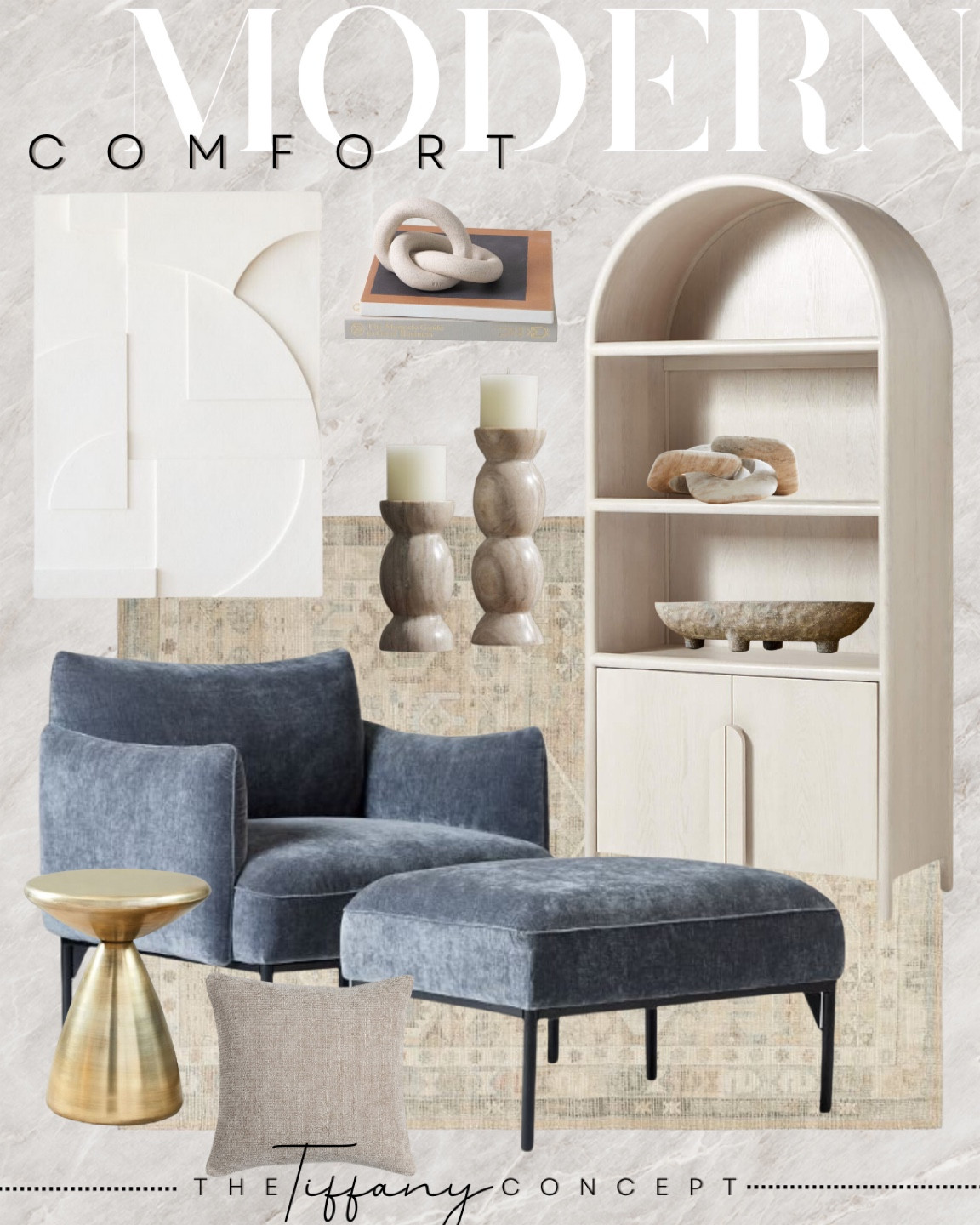 The perfect beautiful space for style and comfort. 
.
.
.
#modernhome #decor #shelfstyle #modernwallart #candlesticks #pillow #modernrug

#LTKhome