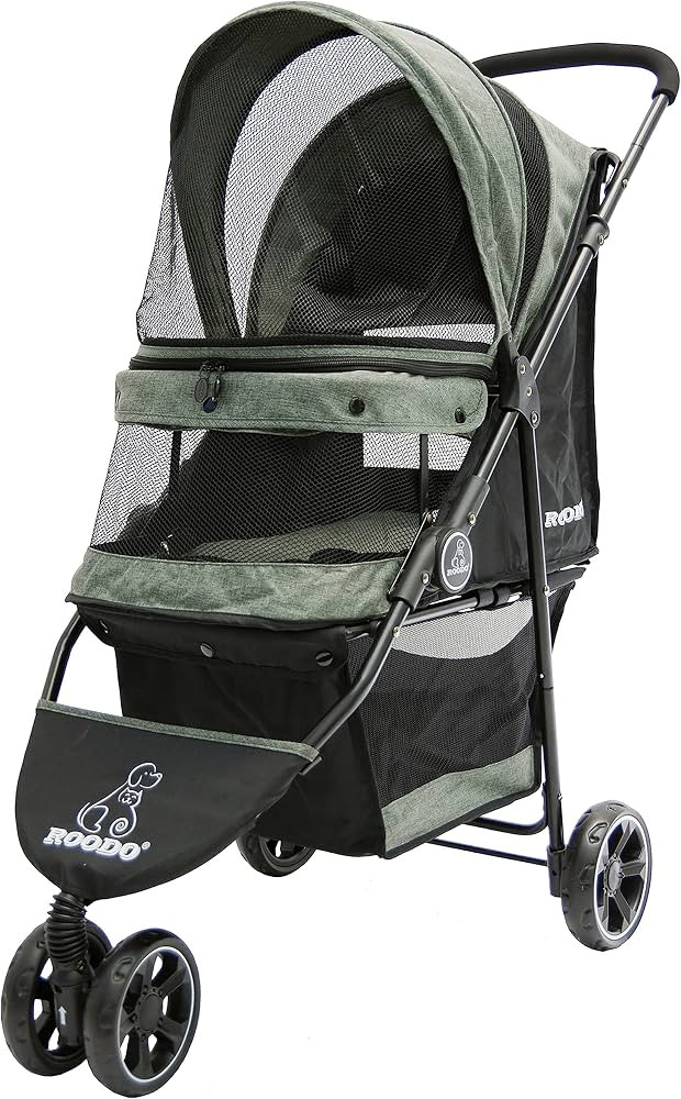 ROODO 3 Wheel Dog Pet Cat Stroller Best Lightweight Foldable Compact Portable Jogger All Terrain ... | Amazon (US)