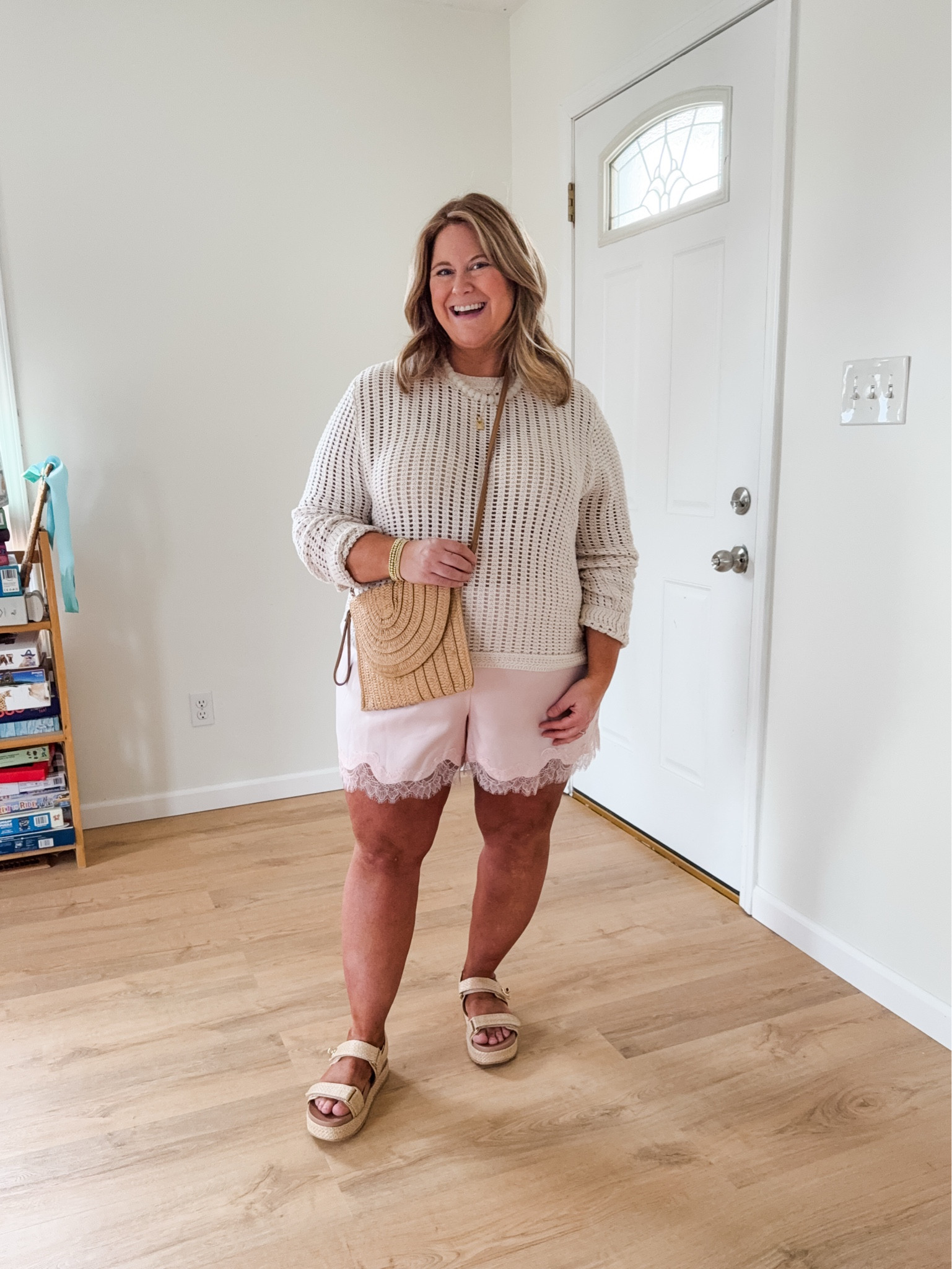 Wearing an XXL in both my crochet sweater and satin shorts. I sized up in both because of the bump but I think you could do true to size. 

Date night 
Satin shorts outfit 
Spring outfit idea

#LTKSeasonal #LTKMidsize #LTKBump