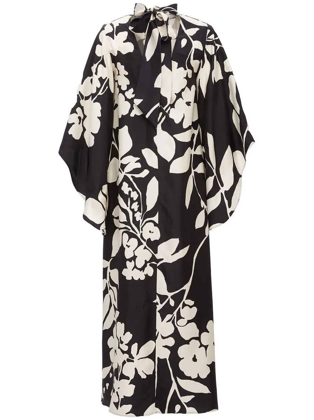La DoubleJ Magnifico floral-print Silk Maxi Dress | Black | FARFETCH | Farfetch Global