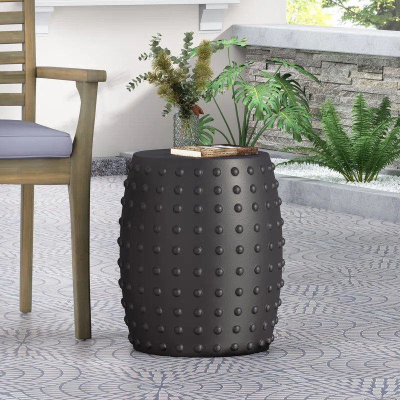 Graig Stone/Concrete Side Table | Wayfair North America