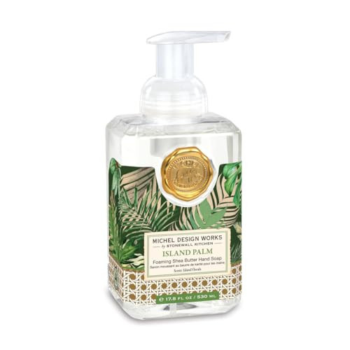 Michel Design Works Foaming Hand Soap 17.8oz, Island Palm Scent and Design, Shea Butter and Aloe Vera Blend, Beautiful Square Container with Pump | Amazon (US)