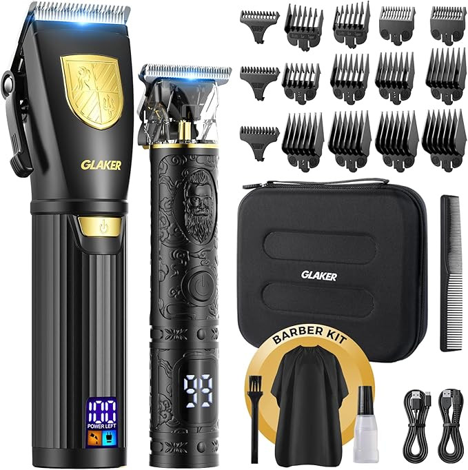 GLAKER Hair Clippers for Men Hair Clippers Professional, Cordless Clippers for Hair Cutting, Mens... | Amazon (US)