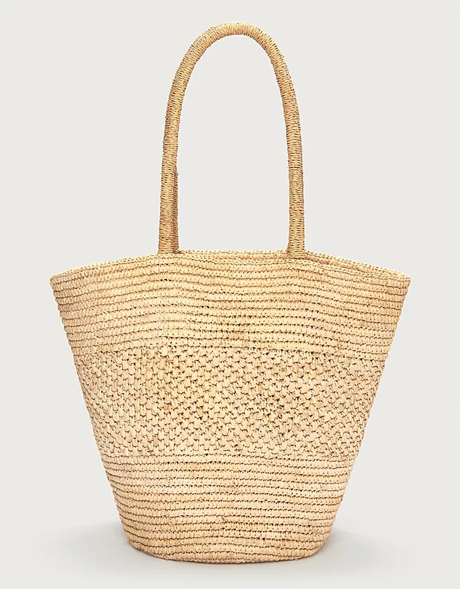 Raffia Flared Basket Bag | The White Company UK & ROW