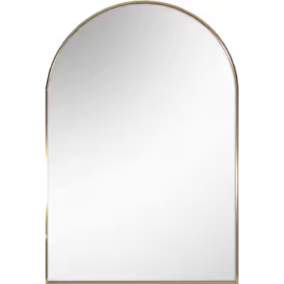 Origin 21 23.8-in W x 35.6-in H Arch Soft Gold Framed Wall Mirror Lowes.com | Lowe's