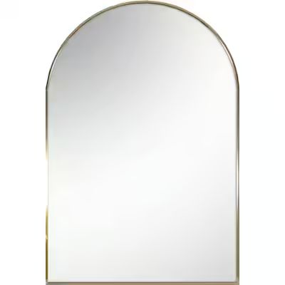 Origin 21 23.8-in W x 35.6-in H Arch Soft Gold Framed Wall Mirror Lowes.com | Lowe's