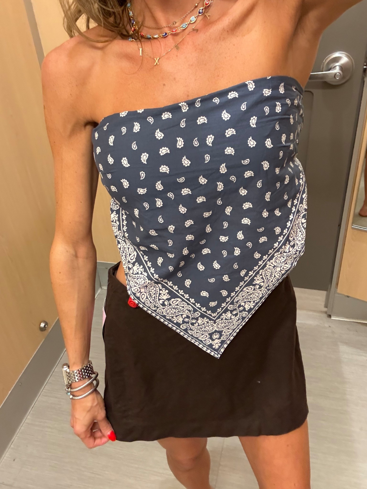 Found this bandana tie top in stock online now! So cute for country concerts 

#LTKPetite #LTKSeasonal