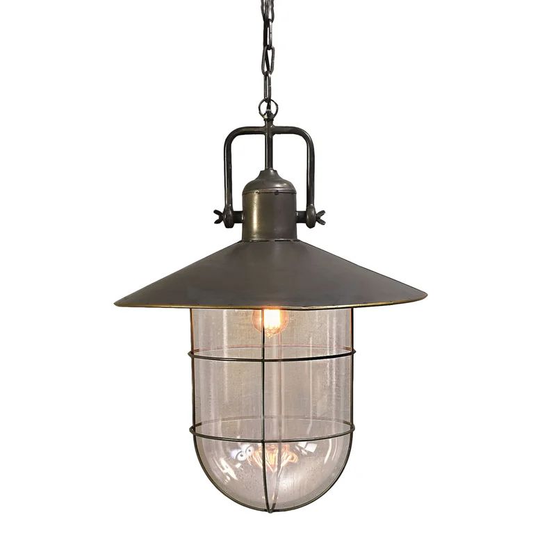 Industrial Caged Glass Pendant Lamp | Wayfair North America