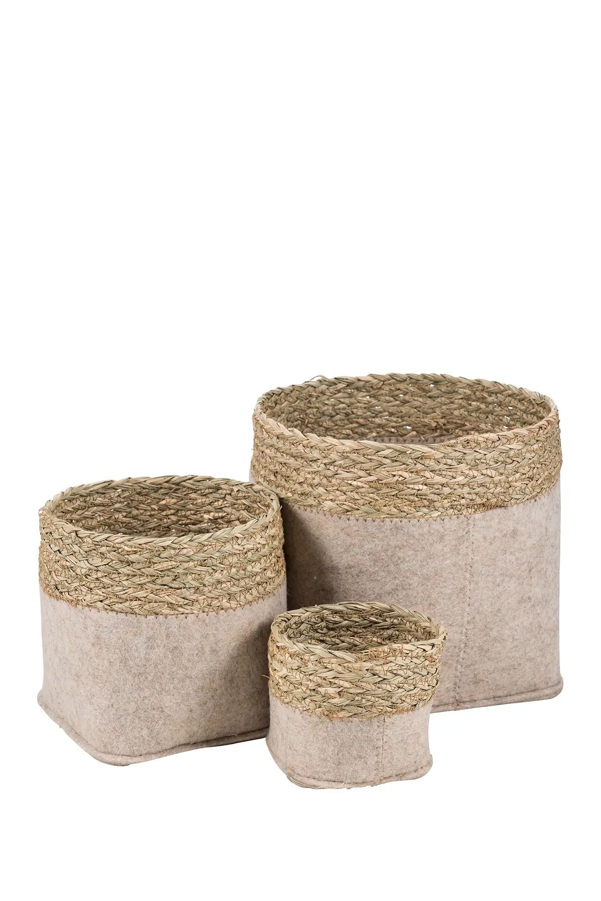 EIGHTMOOD | Felt/Grass Basket - Set of 3 | Nordstrom Rack | Nordstrom Rack