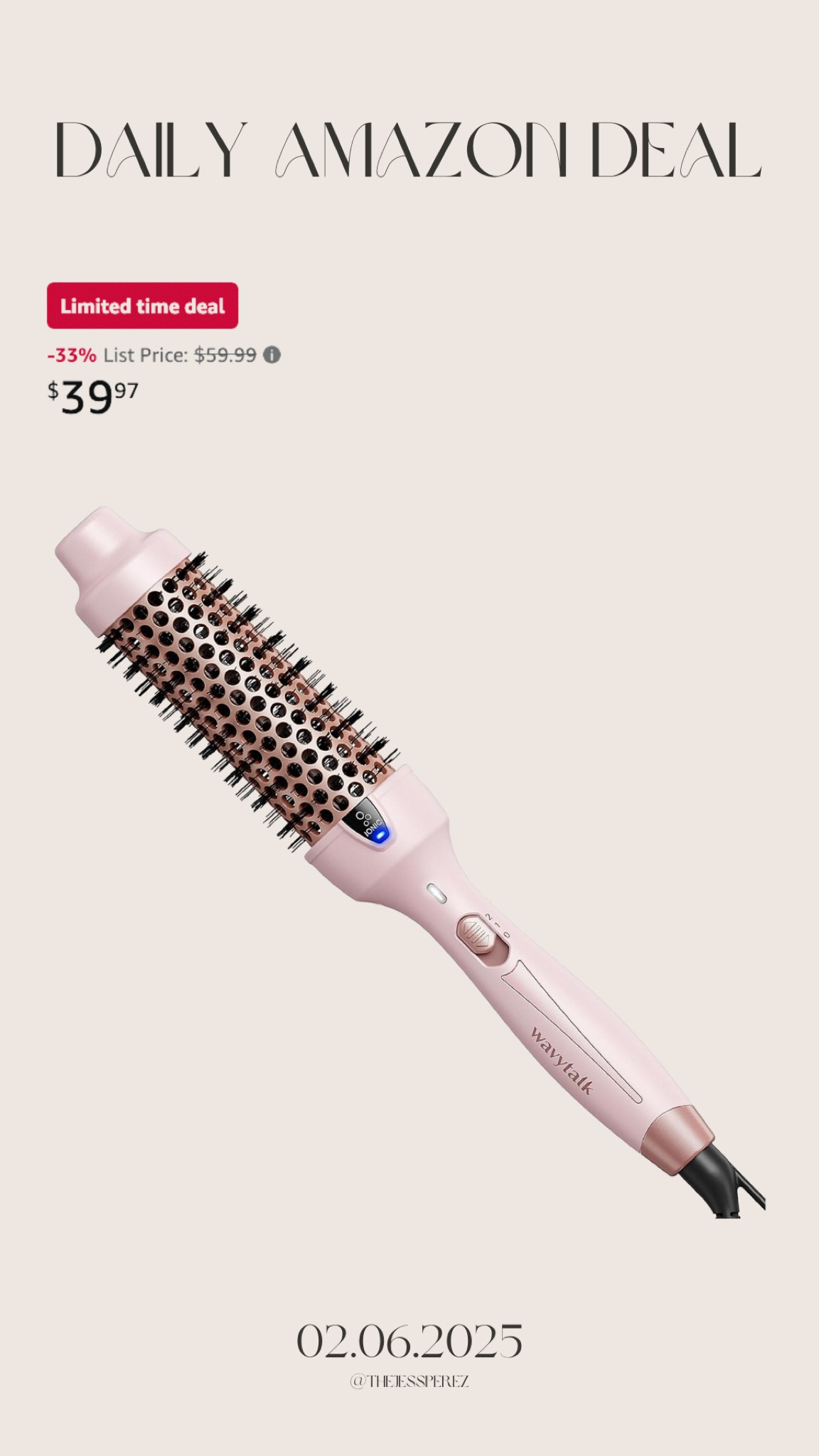 Daily Amazon deal: wavytalk thermal brush 

#LTKSaleAlert #LTKFindsUnder50 #LTKBeauty