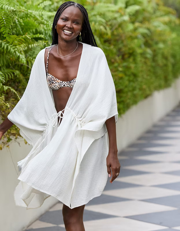 Aerie Gauze Tie Cape | Aerie