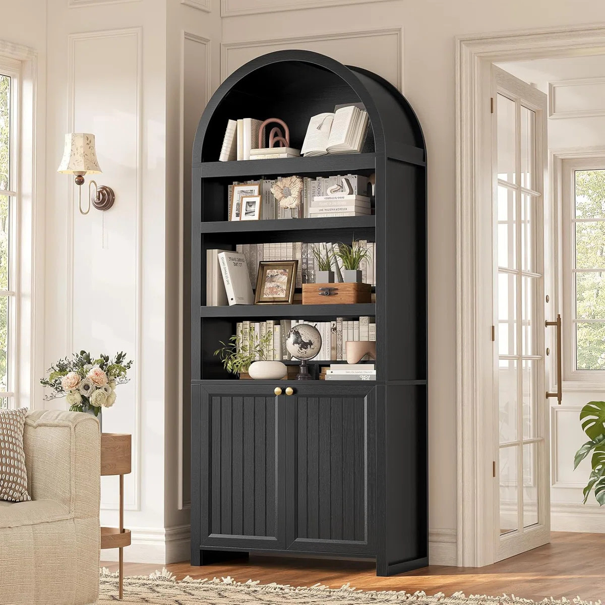 81" Tall Arched Cabinets, Bookcase with Storage | Wayfair North America