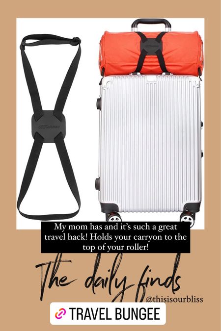 Travel essential! Travel bungee strap to hold carryon on top of your roller!! Genius! // amazon find, travel hack, vacation essential 

#LTKFind #LTKunder50 #LTKtravel