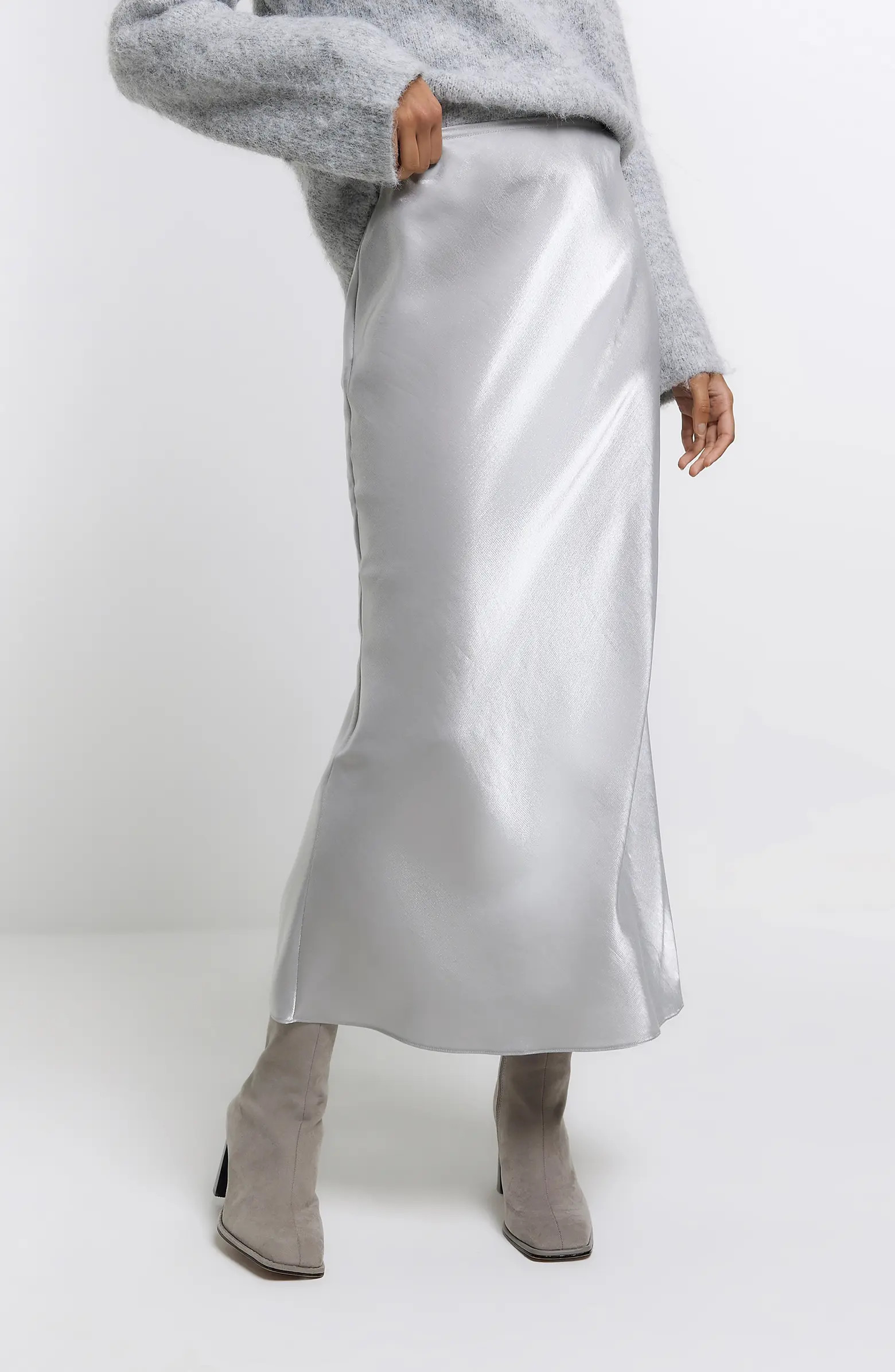 Shimmer Easy Bias Cut Satin Skirt | Nordstrom