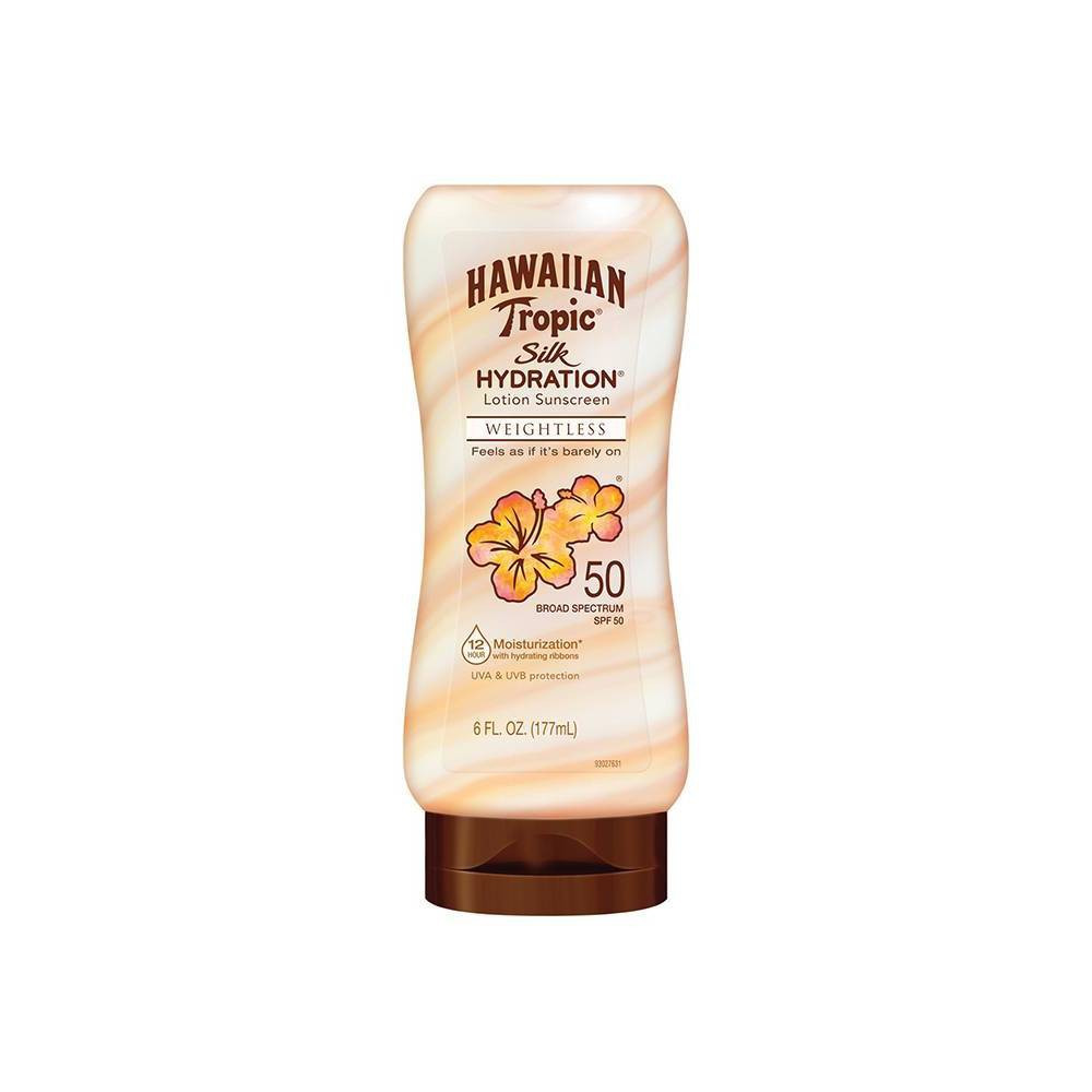 Hawaiian Tropic Silk Hydration Weightless Lotion Sunscreen - SPF 50 - 6oz | Target