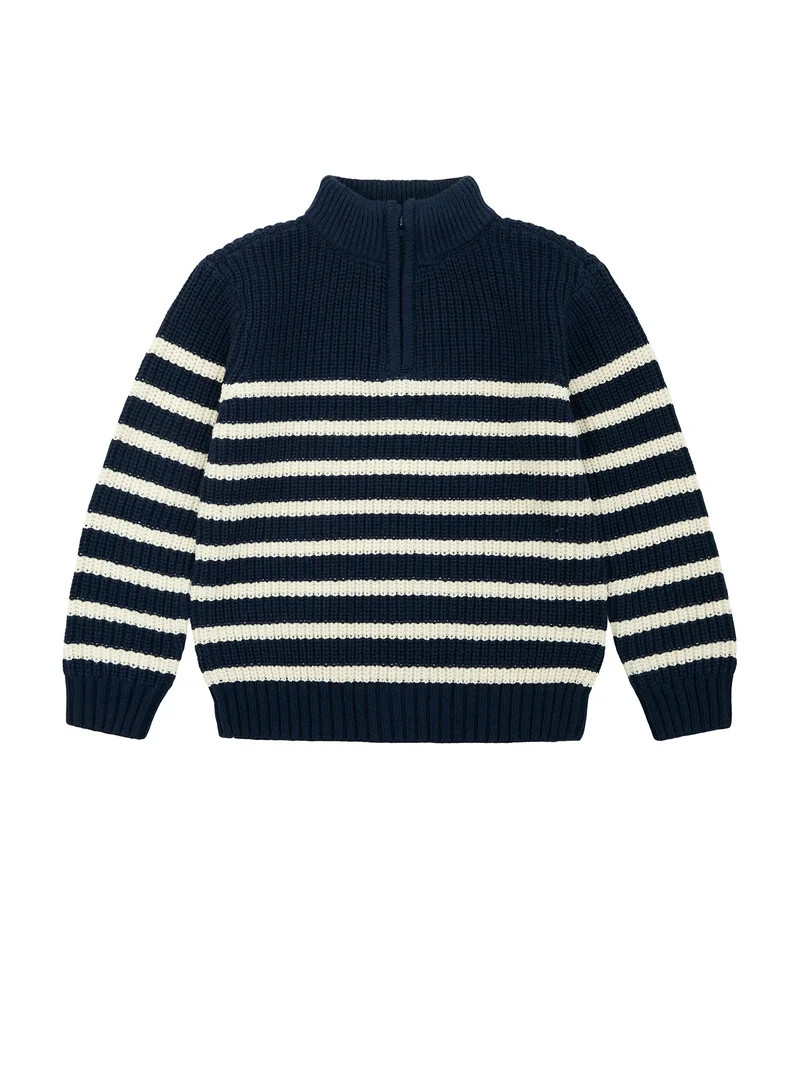 Wonder Nation Toddler Boys Quarter Zip Sweater, Sizes 12M-5T - Walmart.com | Walmart (US)