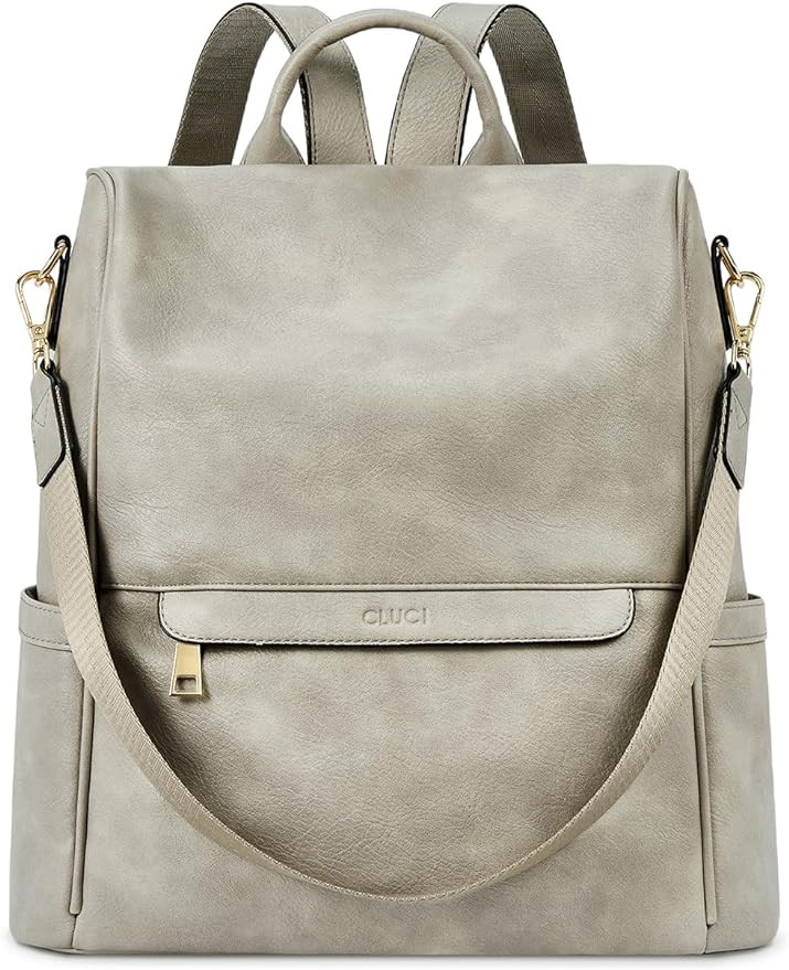 CLUCI Womens Backpack Purse Leather Anti-theft Large Fashion Designer Travel Bag Ladies Shoulder ... | Amazon (US)